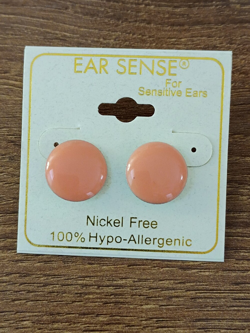 Peach Stud Earrings for Sensitive Ears